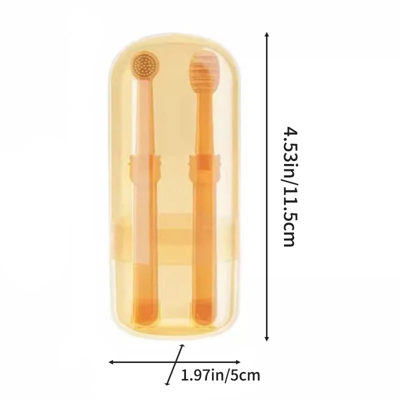 Silicone Pet Dental Care Set - Gentle Oral Hygiene Brushes with Tongue Scraper and Multi-Angle Cleaning for Dogs and Cats