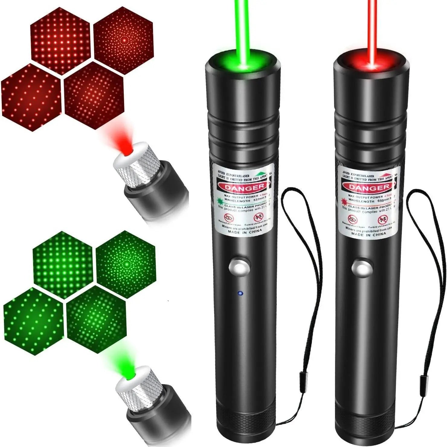 Rechargeable Green Laser Pointer Toy for Cats and Dogs - Long-Distance Flashlight for Presentations and Screen Interaction, Ideal for Office, Outdoor, and Astronomical Use