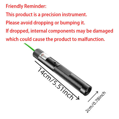Rechargeable Green Laser Pointer Toy for Cats and Dogs - Long-Distance Flashlight for Presentations and Screen Interaction, Ideal for Office, Outdoor, and Astronomical Use